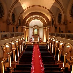 Interior of illuminated building