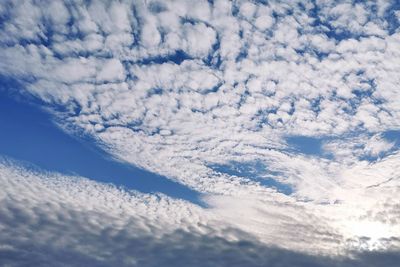 Low angle view of clouds in sky