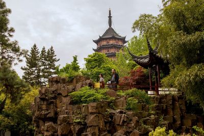 View of temple building against sky