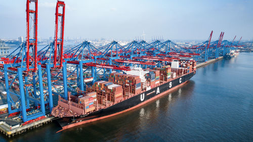 Panoramic view of commercial dock