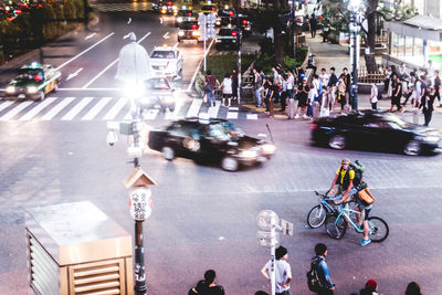 People on city street