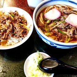 Close-up of food served in plate