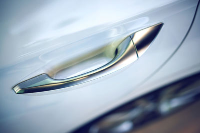 High angle view of car mirror