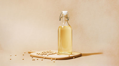 Close-up of bottle against white background