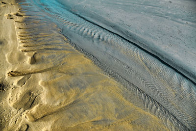 Full frame shot of wet sand