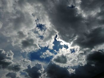 Low angle view of clouds in sky