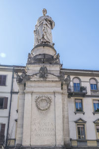 Low angle view of statue of building