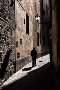 Full length of woman walking in building