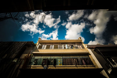 Low angle view of buildings against sky