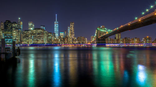 City skyline at night