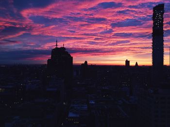 Cityscape at sunset