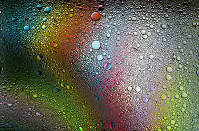 Full frame shot of wet glass