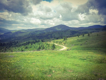 Scenic view of landscape against sky