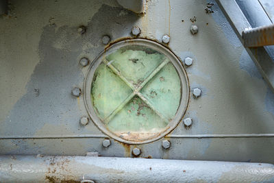 Close-up of old machine part