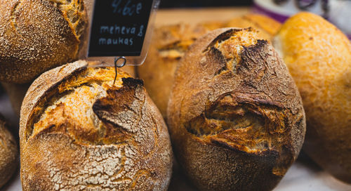 Close-up of bread on table