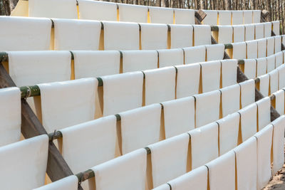 Full frame shot of empty chairs