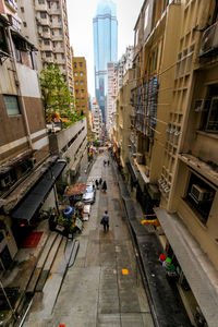 Panoramic view of city street