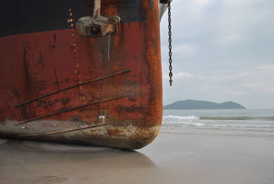 Close-up of sea against sky