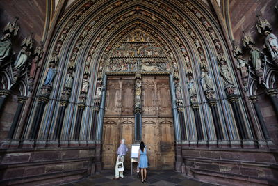 Tourists visiting freiburg minster