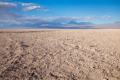 Scenic view of desert against sky