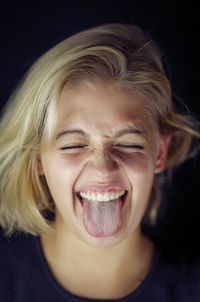 Close-up portrait of a young woman