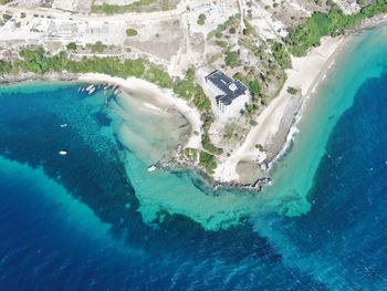 High angle view of swimming pool