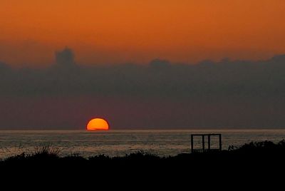 Scenic view of sunset over sea