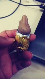 Close-up of cropped hand