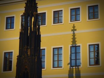 Low angle view of yellow building