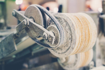 Close-up of machine part