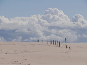 Scenic view of desert against sky