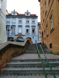 Low angle view of residential buildings against sky
