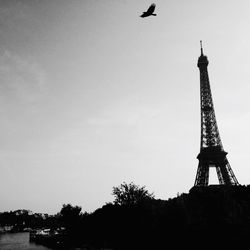 Low angle view of eiffel tower