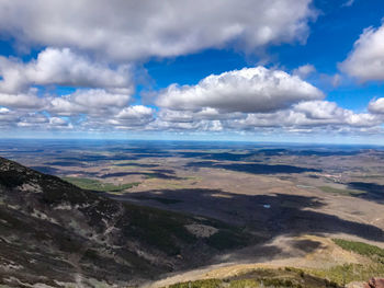 Scenic view of dramatic landscape against sky