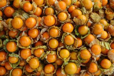 Full frame shot of oranges at market