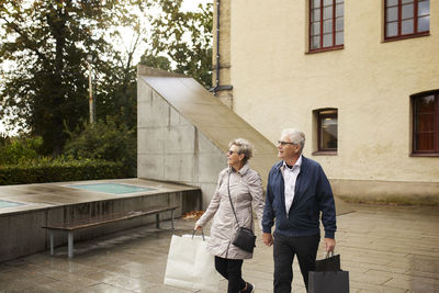 Mature couple walking together