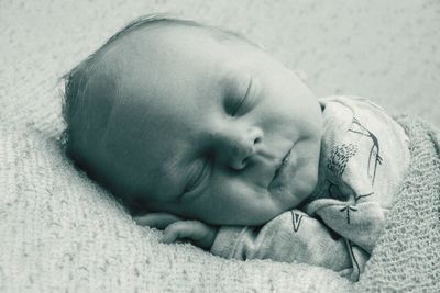 Portrait of cute baby sleeping