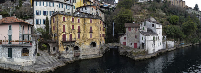 View of the village of nesso on lake como