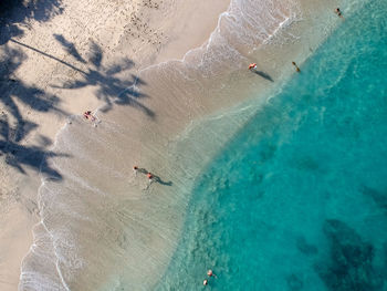 High angle view of sea