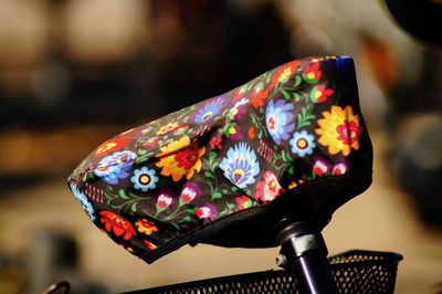 Close-up of multi colored umbrella