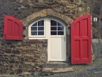 Entrance of building