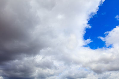 Low angle view of clouds in sky