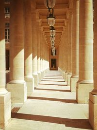 Scenic view of building corridor