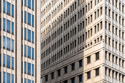 Full frame pattern of windows in office building. berlin, germany. abstract background