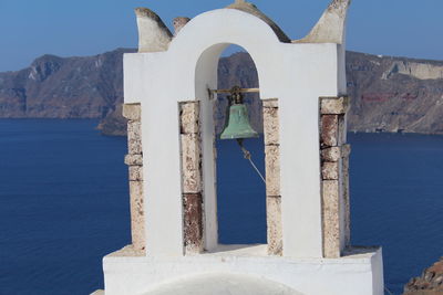 Bell tower sea and mountain