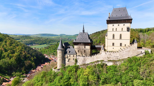 Low angle view of old ruins against sky