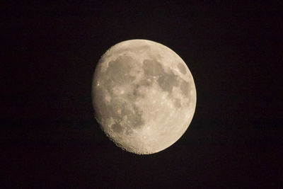 Close-up of moon against sky at night