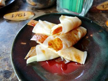 Close-up of food in plate