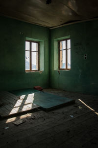 Interior of abandoned building