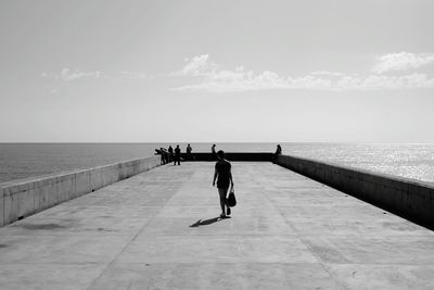 Woman looking at sea